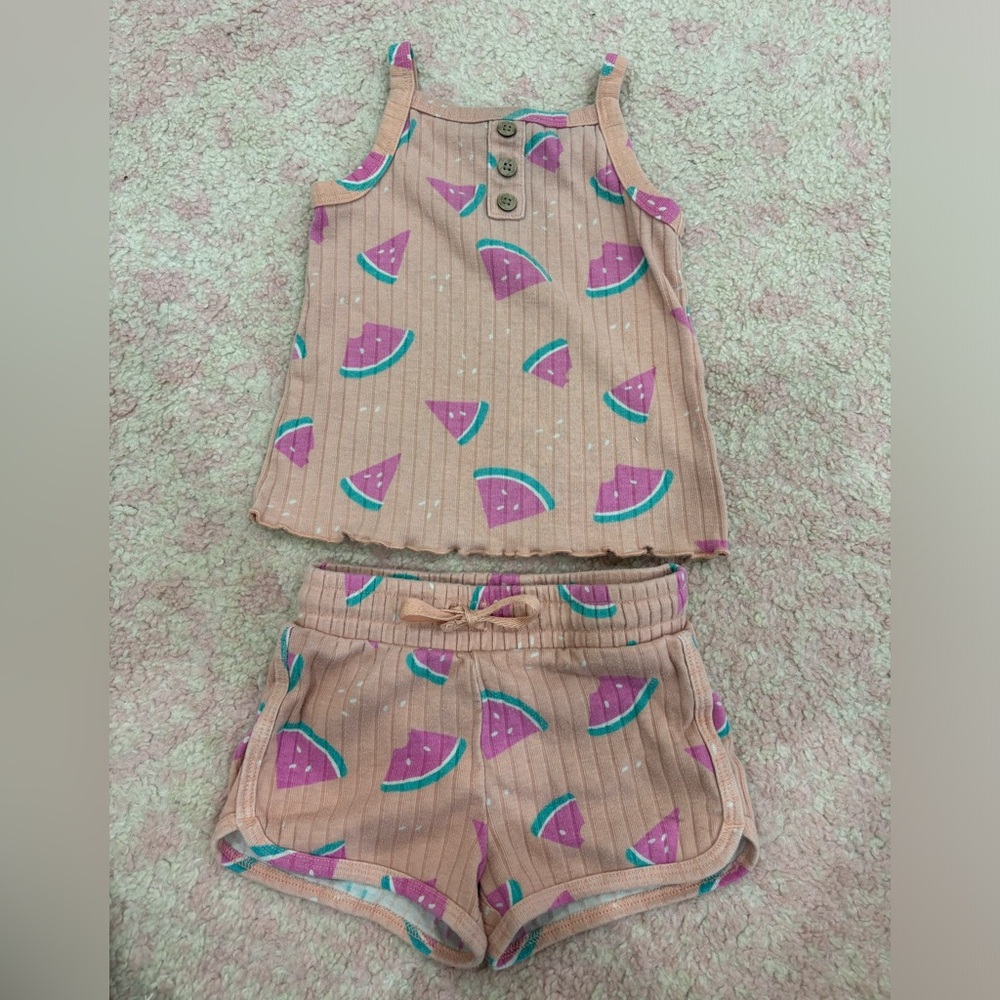 Cat & Jack 2 Piece Set | Toddler Girl | 2T | Pink Watermelon